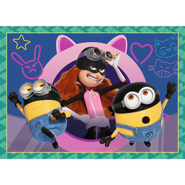 Puzzle - 4 in 1 - Verrückte Minions Trefl 34648