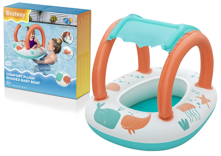 Inflatable Pontoon with Canopy 84 x 67cm Bestway 34203