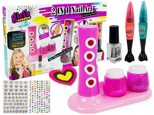 Nail Painting Set Glitter Dispenser Farbige Sticker