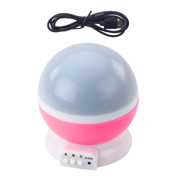 360° Rotating Star Projector LED Night Light Pink