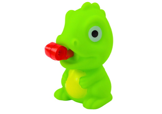Gummi-Dinosaurier mit einziehbarer Zunge, grün, 8 cm