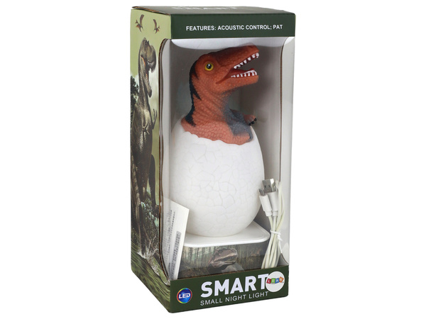 Dinosaurier-Ei-Lampe, LED, Micro-USB, Rot, T-Rex