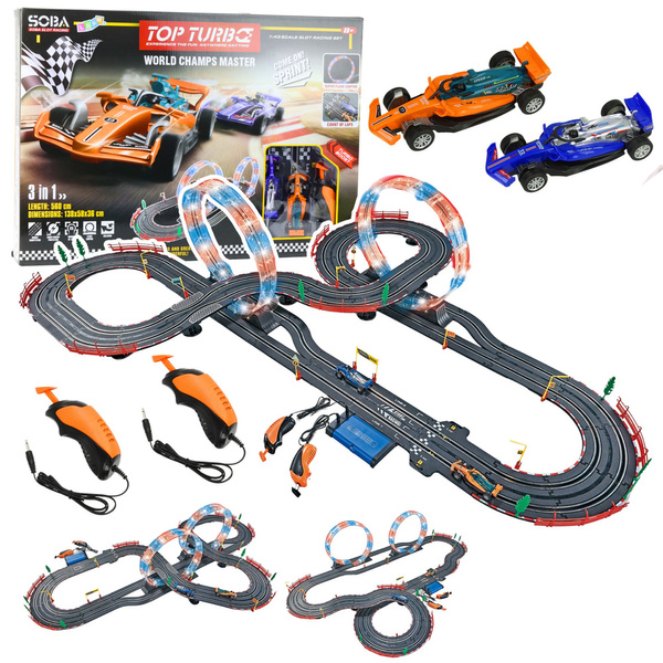 3in1 RC Race Track Illuminated Loops Cars Controllers 560 cm