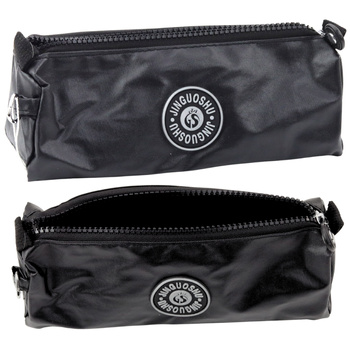 School Pencil Case Organizer Single Compartment Black 21.5cm