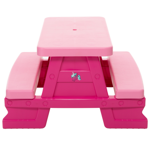 Dorex Rosa Gartentisch- und Bank-Set für Kinder