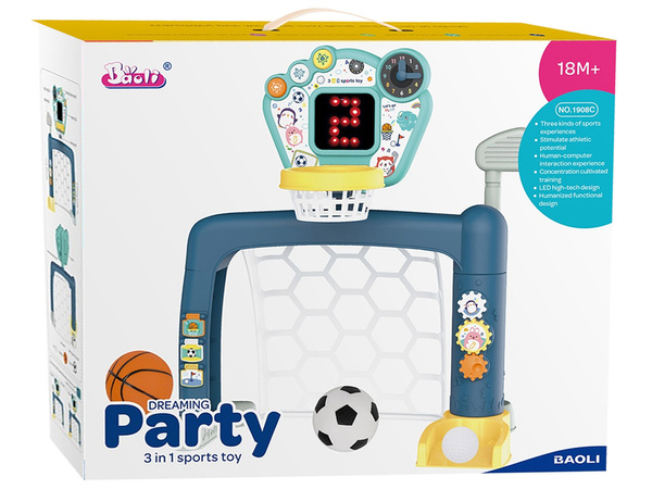 3in1 Set For Toddlers Arcade Games Golf Basketball Football