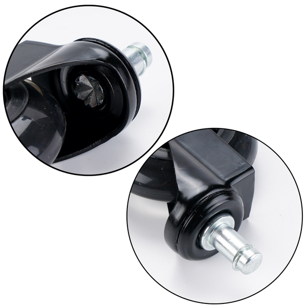 Stuhlrad aus Gummi, transparent, leise, 1 Stk