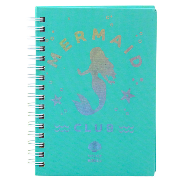 Holographic Mermaid Turquoise Lined Notebook A6 80 Sheets