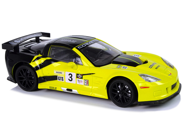 R / C Racing Sport Car 1:18 Corvette C6.R Yellow 2.4 G Lights