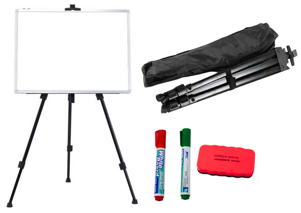 Magnetic Board on Stand Set Magnets Markers Sponge