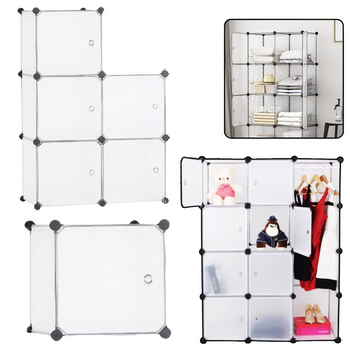 Modular Shoe Rack Accessories 5 Compartments Transparent