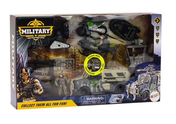 Military Set Military Combat Vehicle Helicopter Soldiers Accessories Sounds