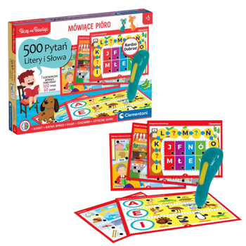 Talking Pen 500 Questions Letters and Words Learn While Having Fun Polish Language Clementoni 50780