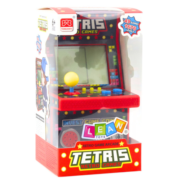 Mini Retro Tetris Spielautomat 49 Spiele 1676 Levels Rot