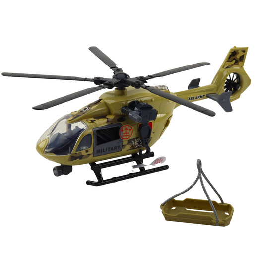Military Helicopter Military Hook Stretcher Lights Sounds 1:14