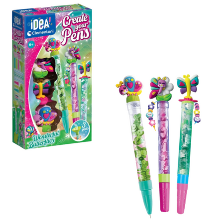 Idea Art Mini-Fabrik Stifte gestalten: Schmetterlinge Clementoni 18169