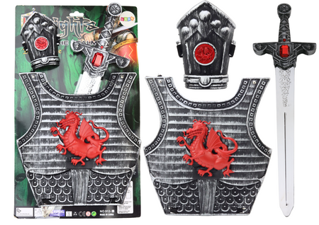 Outfit Samurai Ritter Kostüm Set Rüstung Schwert Armband