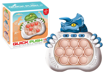 Dinosaur Pop It Sensory Game Battery Powered Lights Blue Sounds