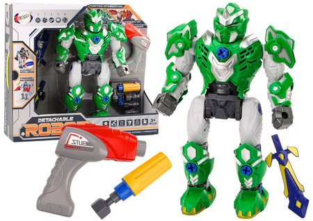 Schraubender Roboter, Waffenbohrer, Schraubendreher, heller Ton, grün