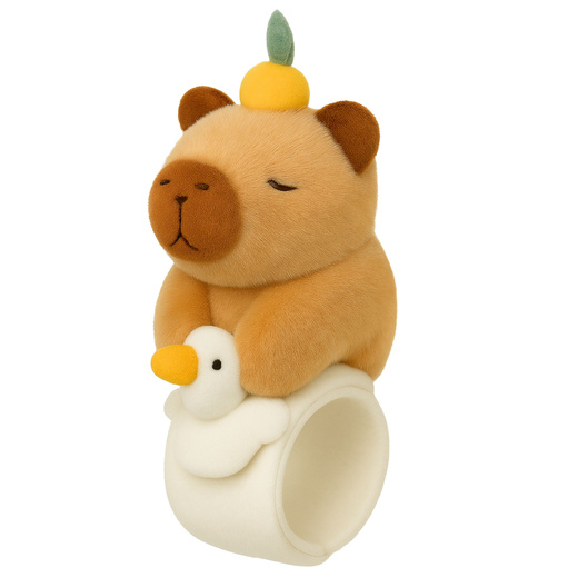 Plush Self-tightening Wristband Goose with Capybara