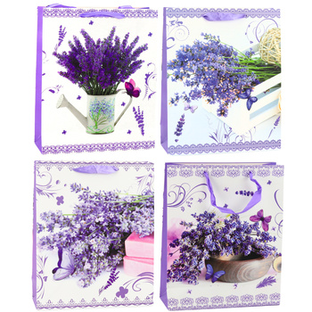 Lavender Paper Gift Bag 32 x 26 x 12 cm