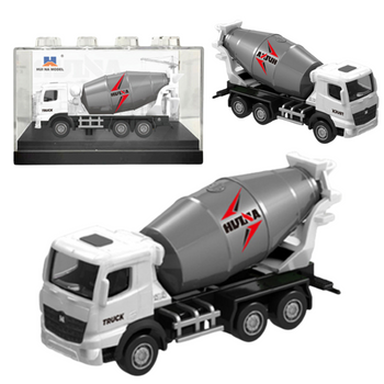 Concrete Mixer Metal Collectible Model Huina White 1:80