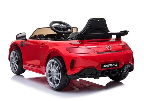 Kinderfahrzeug Mercedes GTR Rot Ledersitz EVA-Reifen beleuchtetes Armaturenbrett