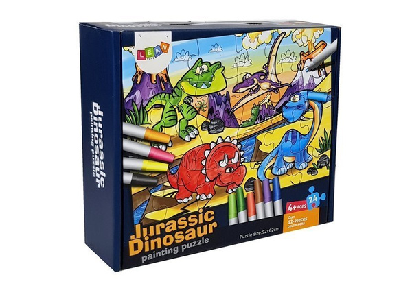 Jurassic Dinosaur Painting Puzzle 24 Teile