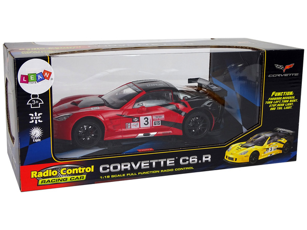 Racing Sportwagen R/C 1:18 Corvette C6.R Rot 2.4 G Lights