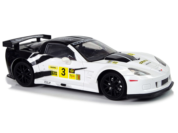 Racing Sportwagen R/C 1:18 Corvette C6.R Weiß 2.4 G Lights