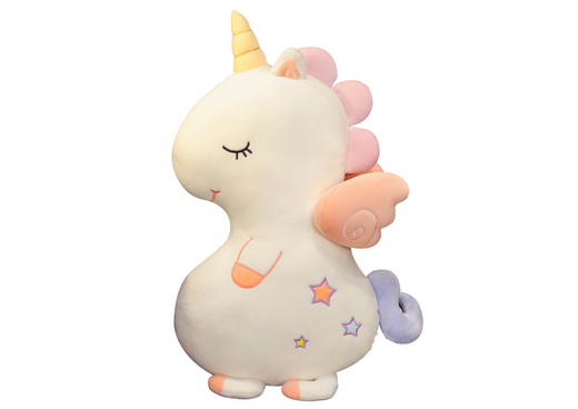 Plüsch Maskottchen Kuscheltier Bezauberndes Einhorn Weiß 50cm