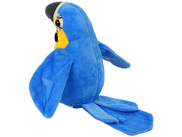 Interactive Talking Blue Parrot Repeating Words