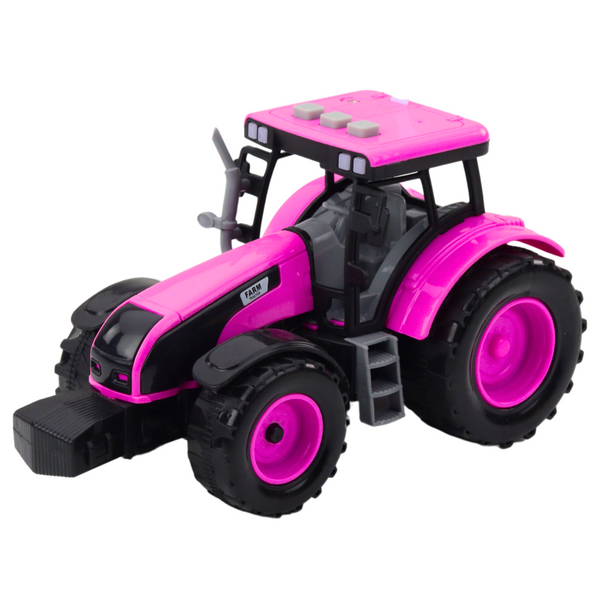 Batteriebetriebener Traktor mit Lichtern und Geräuschen, Pink