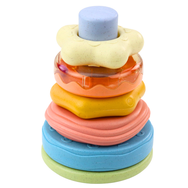 Tower of Wheels Sensory Puzzle for Toddlers Pastel 17cm