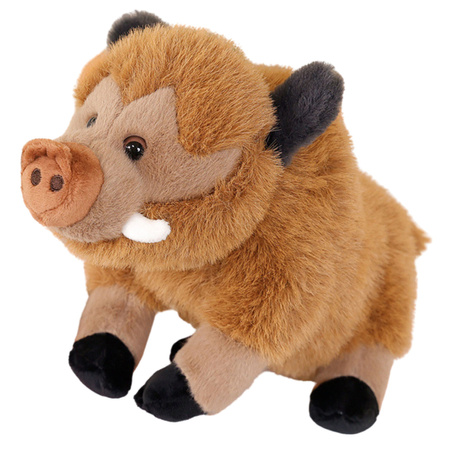 Plüsch Maskottchen Kuscheltier Wildschwein Braun 25cm