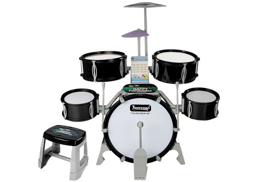 Drums. Musical Set of 5 Drums. Chair. Cymbal