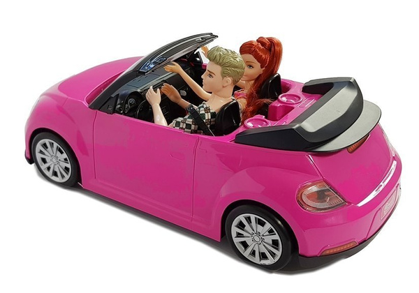 Puppen mit Auto Auto Coupe Sound und Licht 43 cm Rosa