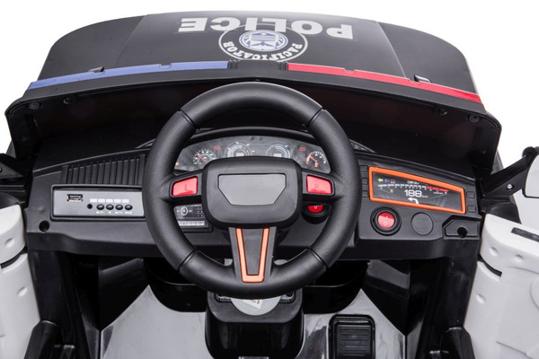 Elektroauto BBH-021 Polizei Weiß