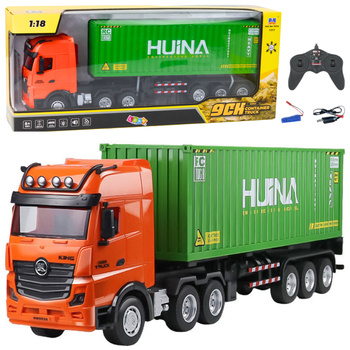 Ferngesteuerter RC Container Truck Huina Grün 1:18