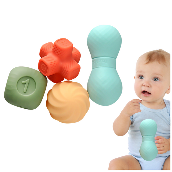 Set aus weichen Sinnesspielzeugen, bunte Blöcke, 6-tlg