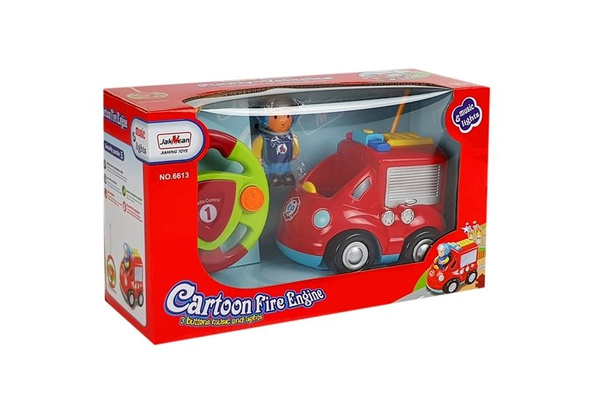 Baby R/C Feuerwehrauto mit Lenkrad mit Fernbedienung Rot