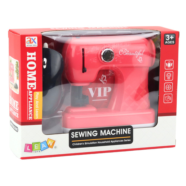 Toy Sewing Machine With Mouse For Kids Light Pink