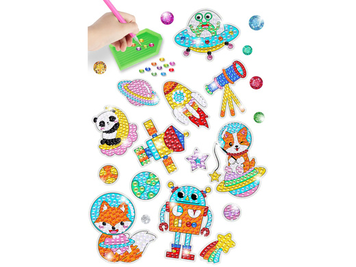 Diamant-Stickerset Weltraum Astronaut Mosaik