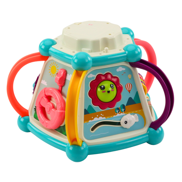 Multifunktionaler pädagogischer Würfelsortierer mit 7-in-1-Lichtgeräuschen