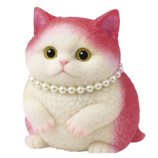Sensory Squishy Soft Kitten with Pearls Decoration 15cm Mix