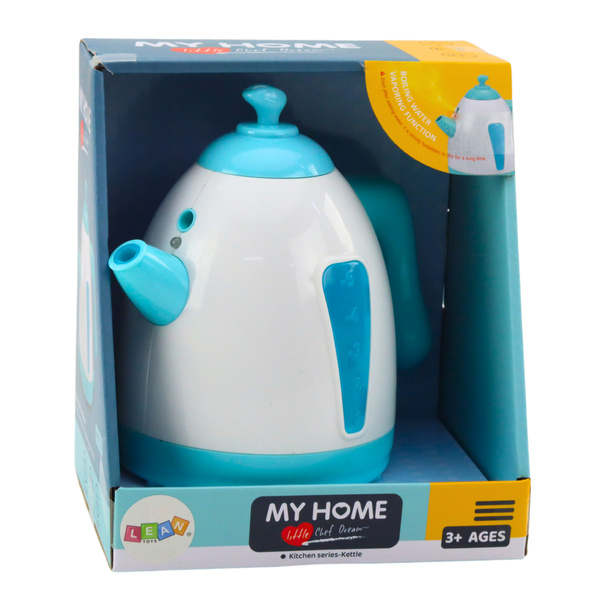 Battery Kettle Steam Lights Sounds Turquoise