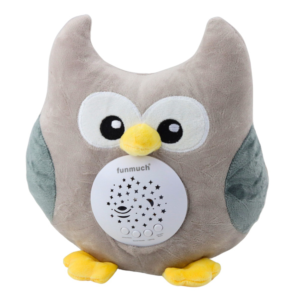 Plush Owl Sleeping Cuddly Toy Projector Sound