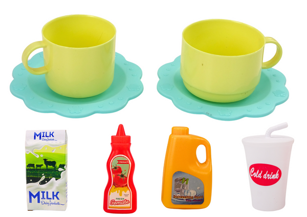 Electric Blender Set, Fruits for Slicing, Lights, and Sounds