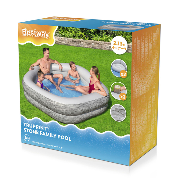 Inflatable Garden Pool 213x 206x 53 cm Bestway 54423