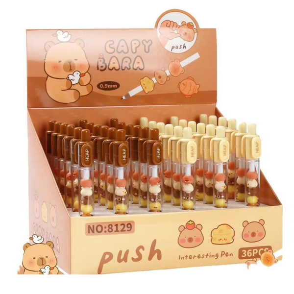 Capybara Figurine Ballpoint Pen Brown Beige Black Refill